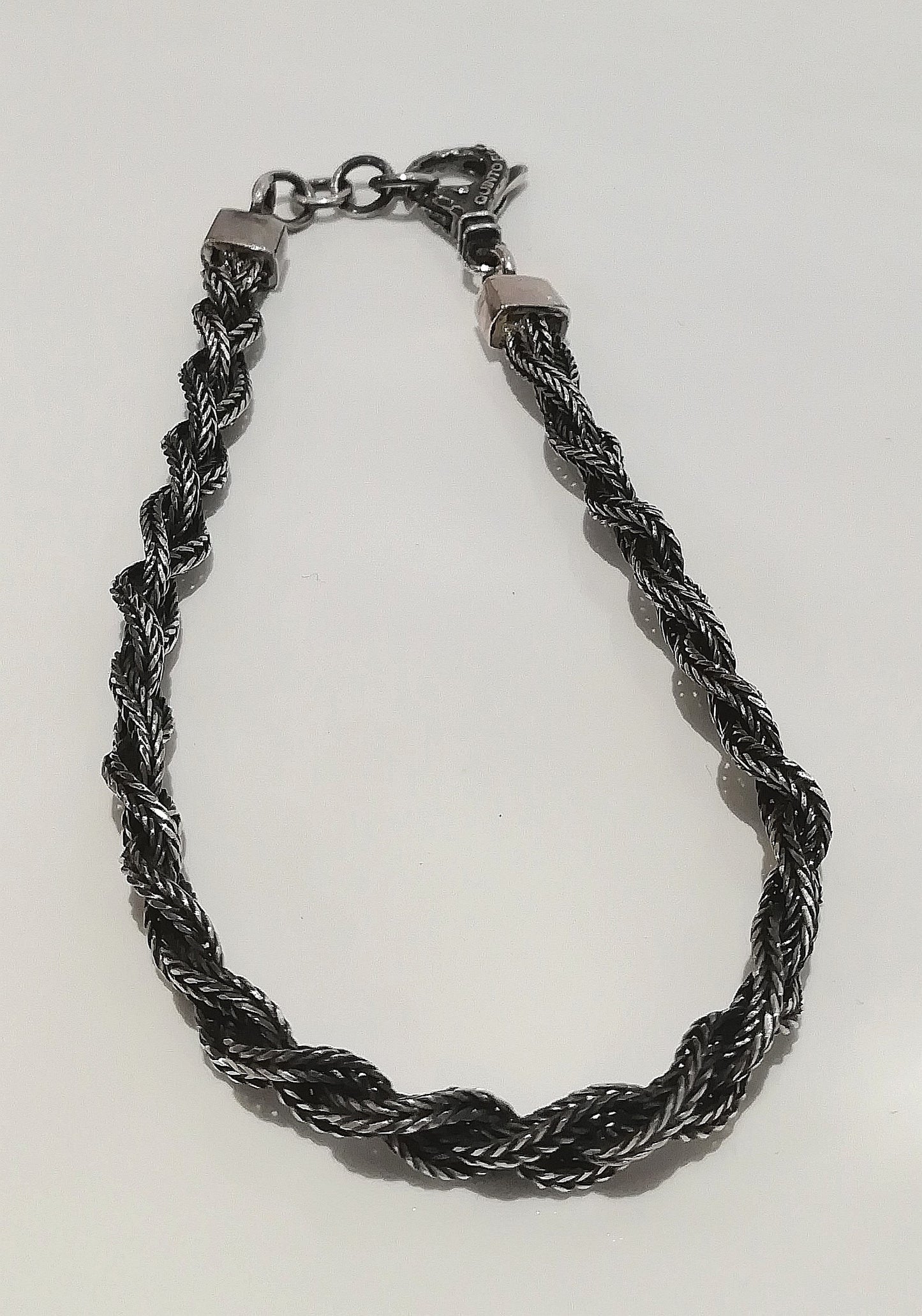 Bracciale Argento a Treccia - Braccialetto in Argento Brunito 925 con Design Elegante (Codice: BR TRECC)