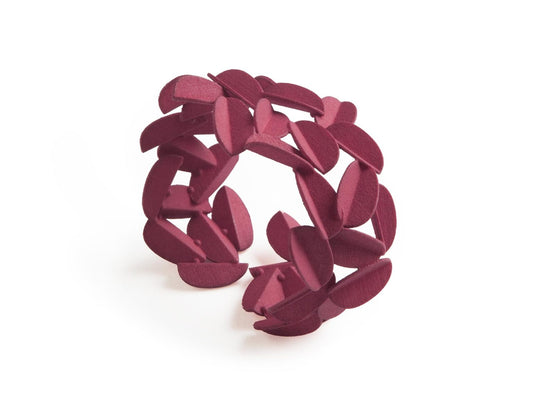 Bracciale leaves burgundy