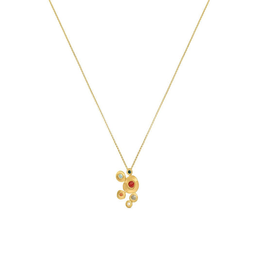 Collana Girocollo Geometrica Placcata Oro con Smalti Multicolore (Codice: CO GM 08)