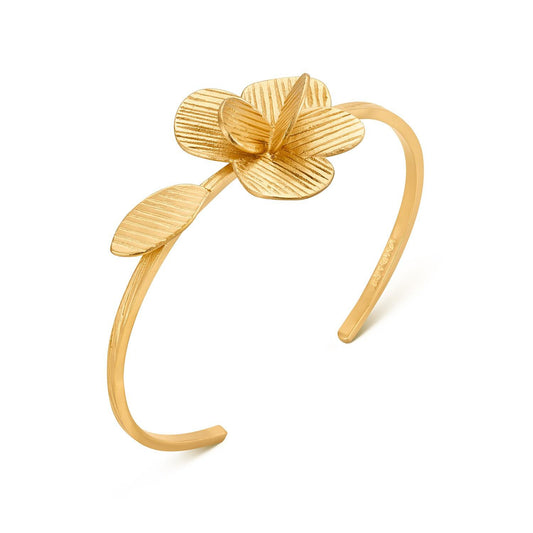 Bracciale Fiore in Ottone Placcato Oro 24K BR-ORO-001